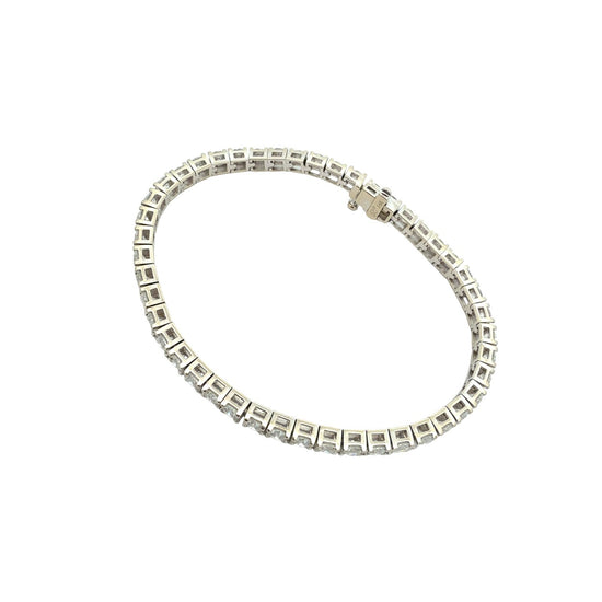 14k White Gold 8.05cttw Lab-Grown Diamond Tennis Bracelet2