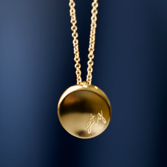 Memphis Tigers Gold Plated GTG Petite Disk Necklace