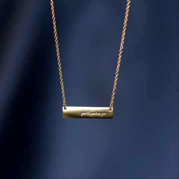 Memphis Tigers 14k Yellow Gold Go Tigers Go Bar Necklace